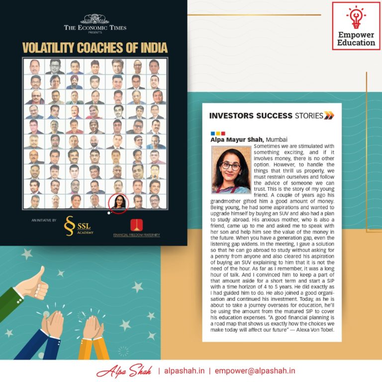 Article Featured in 4th Edition of The Economic Times "Volatility Coach of India" Magazine "